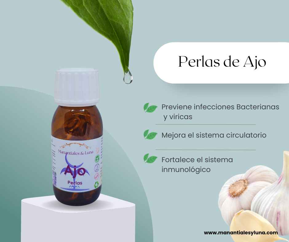 Ajo Perlas. Frasco. Vidrio. Ámbar.
60perlas. 0.250mg
Capsulas gelatina trasparente