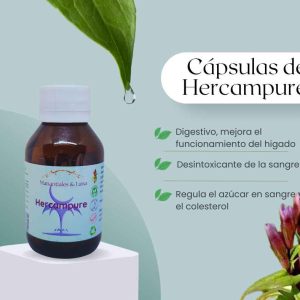 Hercampure Cap. Frasco. Vidrio. Ámbar. 
60cáp. 0.300mg
